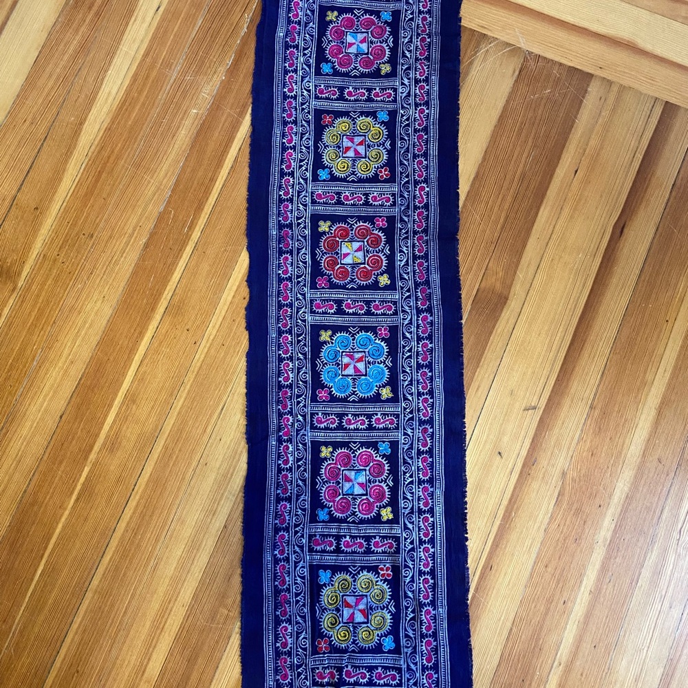 Massive 12’ Colorful Embroidered Table Runner